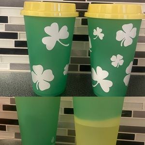 Shamrock colour changing travel cup